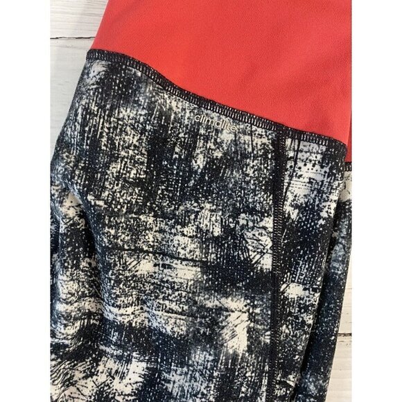 Adidas ClimaLite Active Capri Leggings Black White Pink Stripes Size Small - Picture 10 of 10